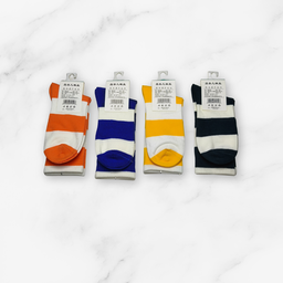 [10213] - 3 Pairs Women’s High-Cut Cotton Socks – Soft, Breathable & Sweat-Absorbing 