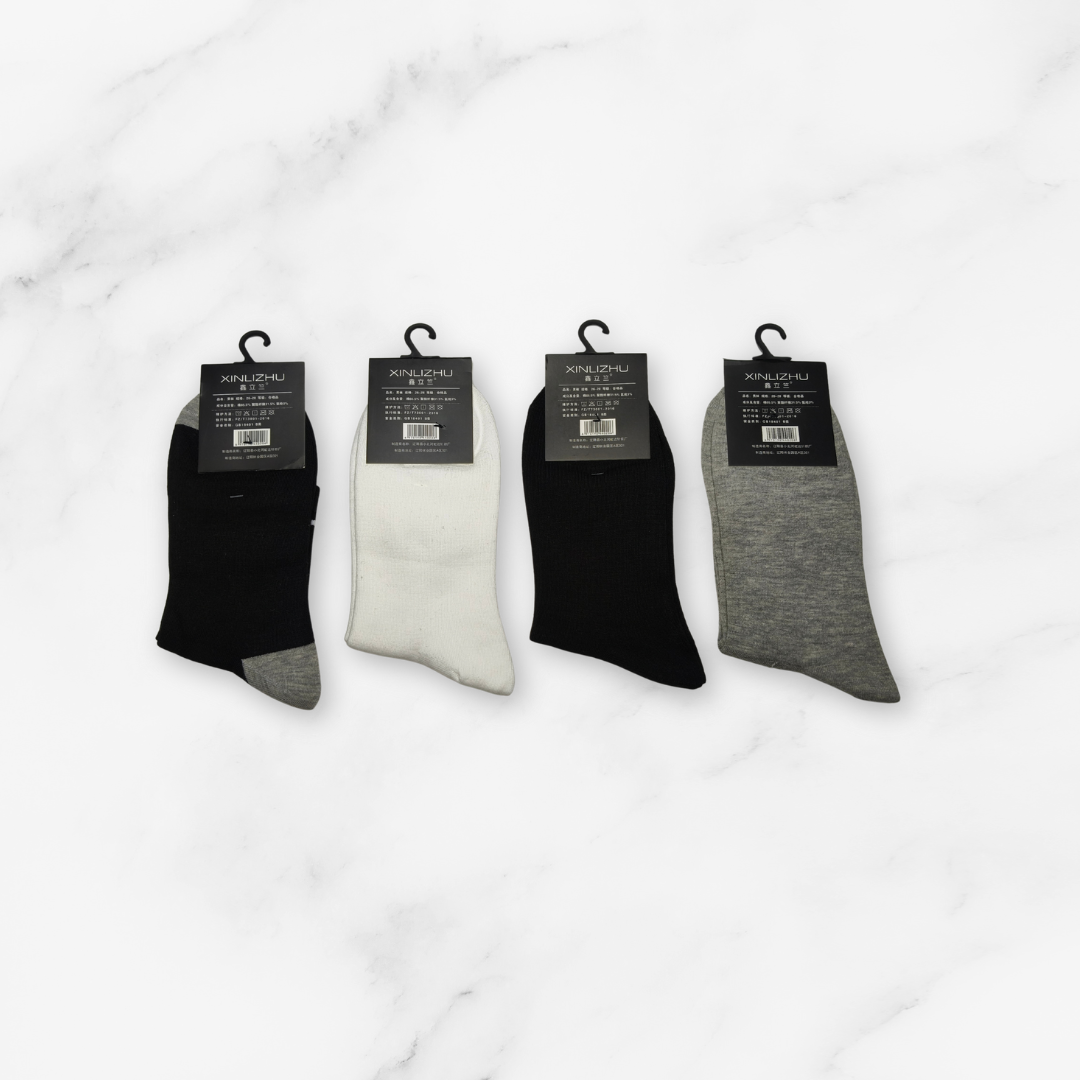 [10216] - 3 Pairs Men’s High-Cut Cotton Socks – Breathable, Odor-Resistant & Sweat-Absorbing _2