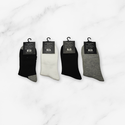 [10216] - 3 Pairs Men’s High-Cut Cotton Socks – Breathable, Odor-Resistant & Sweat-Absorbing 