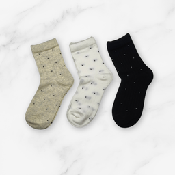 [10226] - 4 Pairs Women’s High-Cut Cotton Socks – Breathable