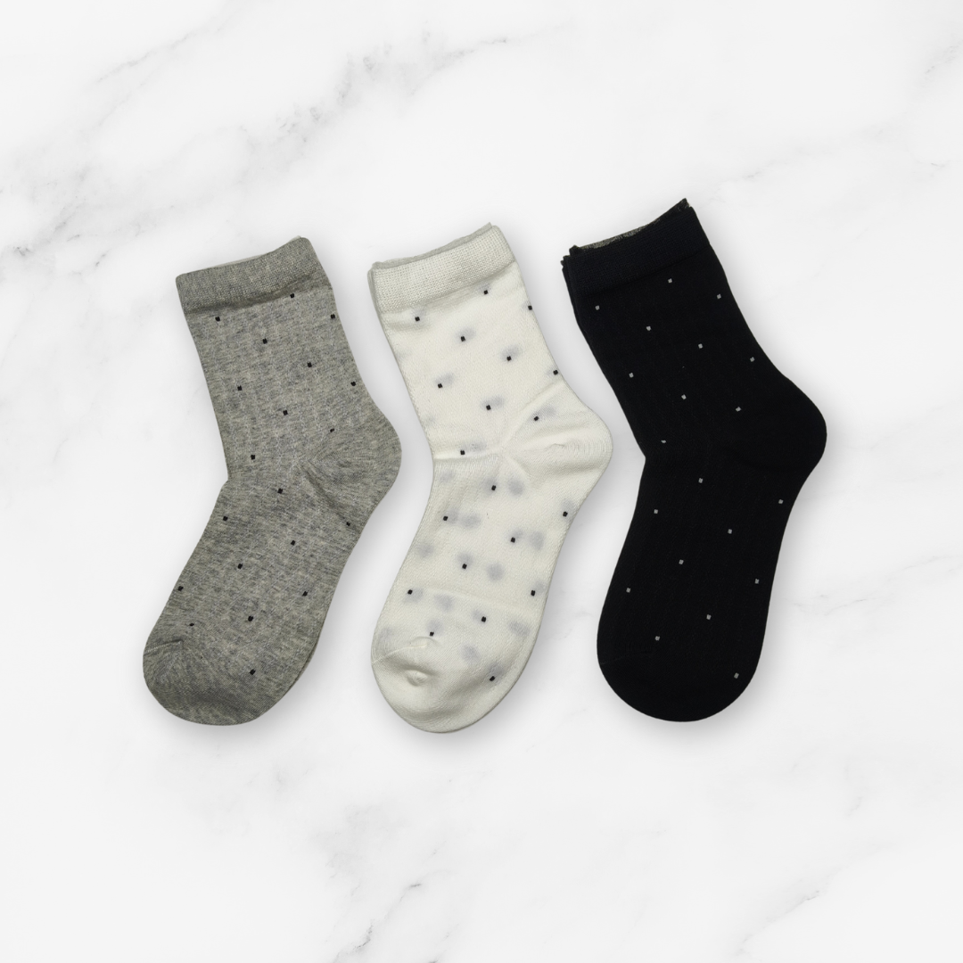 [10226] - 4 Pairs Women’s High-Cut Cotton Socks – Breathable_2