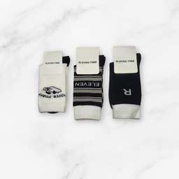 [10228] - 5 Pairs Women’s High-Cut Cotton Socks – Minimal, Breathable & Versatile 