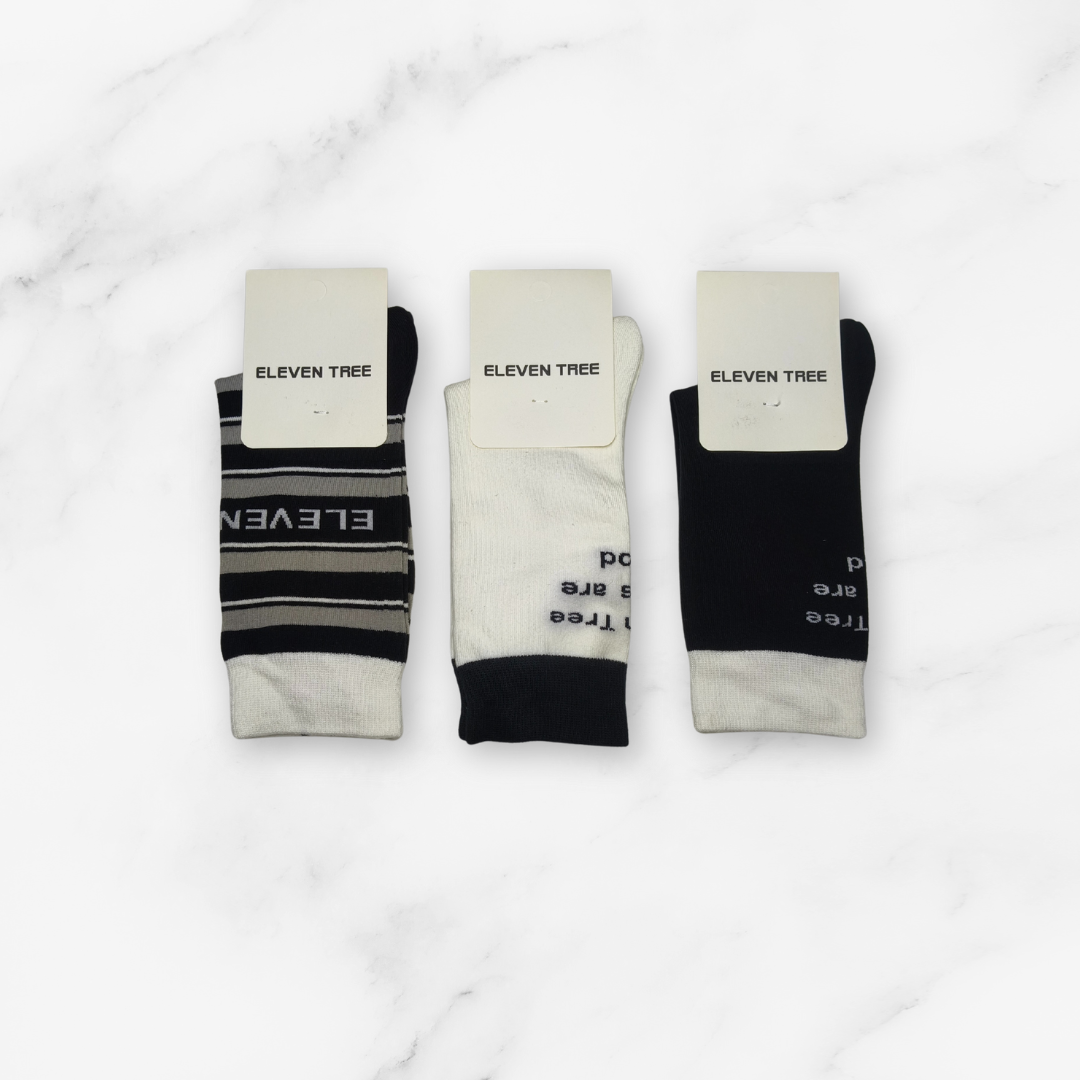 [10228] - 5 Pairs Women’s High-Cut Cotton Socks – Minimal, Breathable & Versatile _3