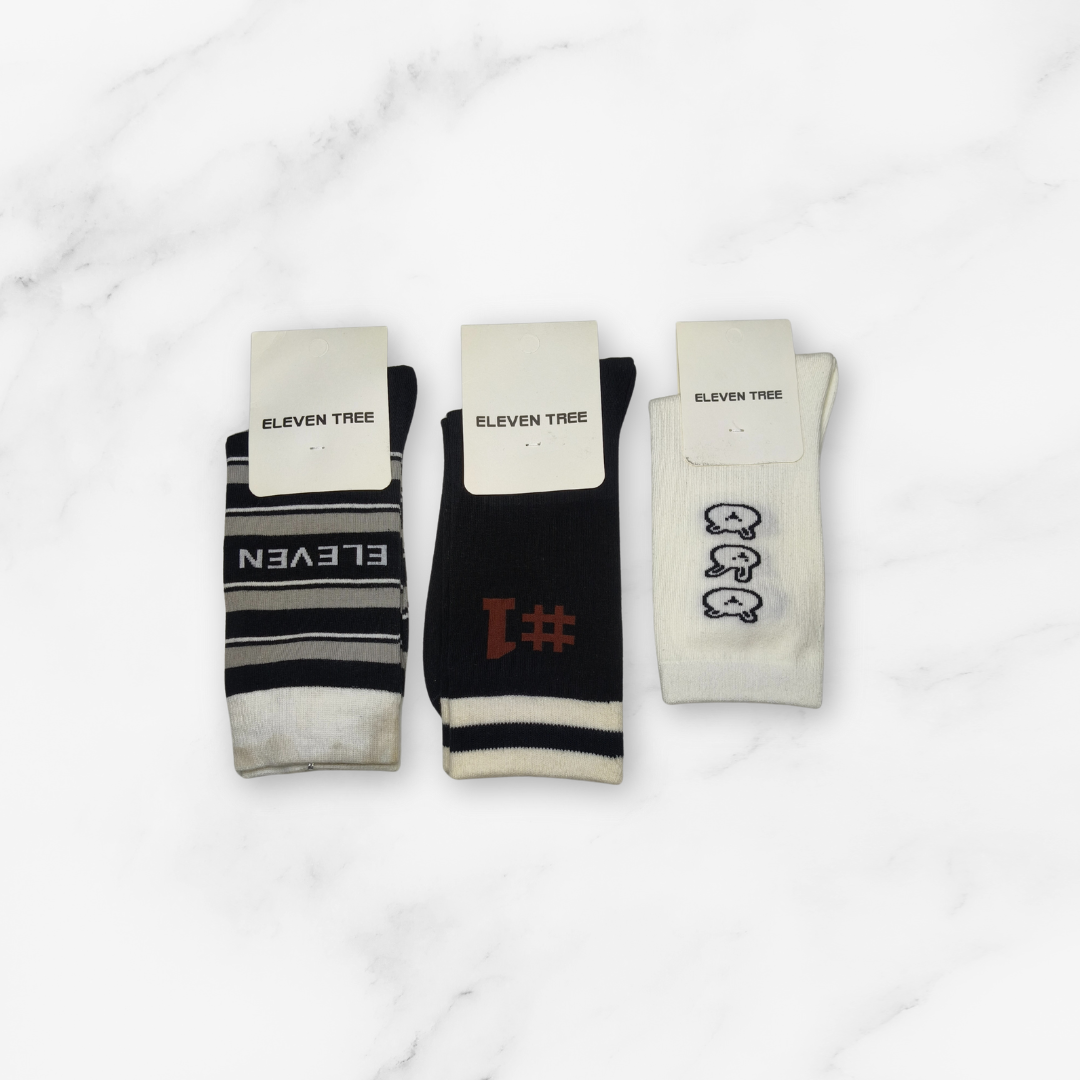 [10228] - 5 Pairs Women’s High-Cut Cotton Socks – Minimal, Breathable & Versatile _5