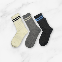 [10229] - 5 Pairs Women’s High-Cut Cotton Socks – Breathable, Soft & Sweat-Absorbing 