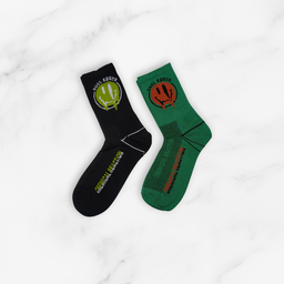 [10230 (M)] -  2–3 Pairs Men’s High-Cut Cotton Socks – Trendy, Breathable & Casual 