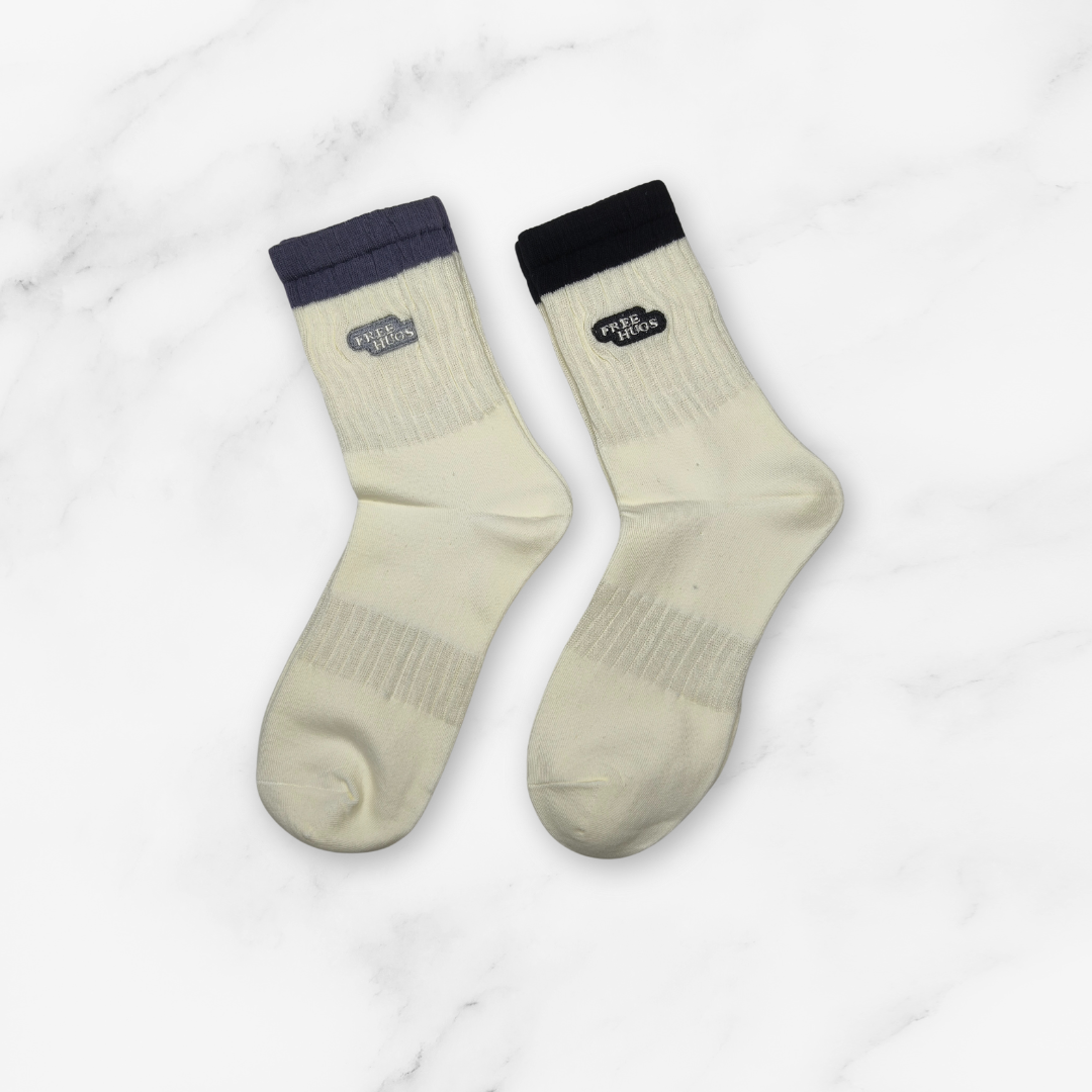 [10232] - 5 Pairs Women’s High-Cut Cotton Socks – Breathable, Minimal & Sweat-Absorbing _2
