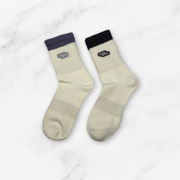 [10232] - 5 Pairs Women’s High-Cut Cotton Socks – Breathable, Minimal & Sweat-Absorbing 