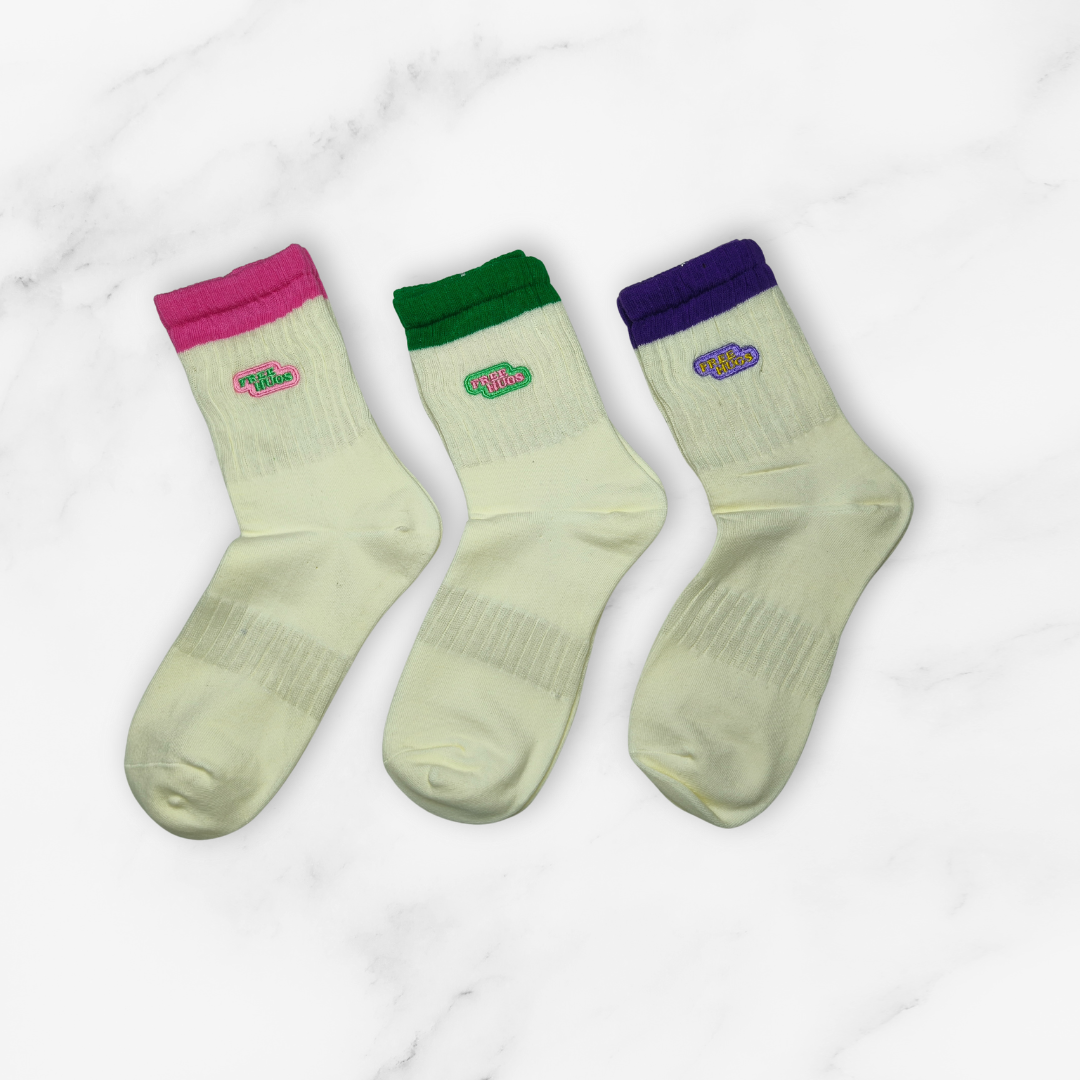 [10232] - 5 Pairs Women’s High-Cut Cotton Socks – Breathable, Minimal & Sweat-Absorbing _3