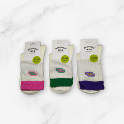 [10232] - 5 Pairs Women’s High-Cut Cotton Socks – Breathable, Minimal & Sweat-Absorbing 