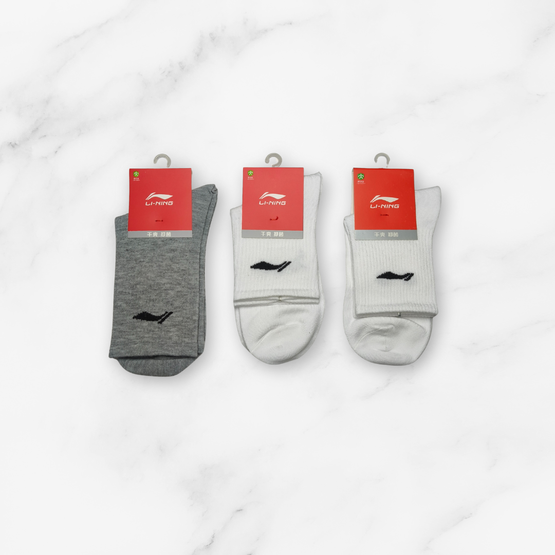 [10233] - 3 Pairs Women’s High-Cut Cotton Sports Socks – Breathable & Versatile _3
