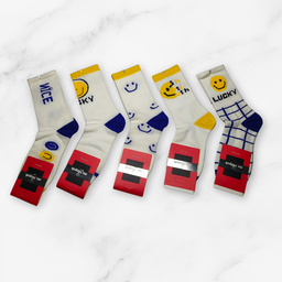 [10236] - 2–3 Pairs Men’s High-Cut Cotton Socks – Minimal, Breathable & Trendy 