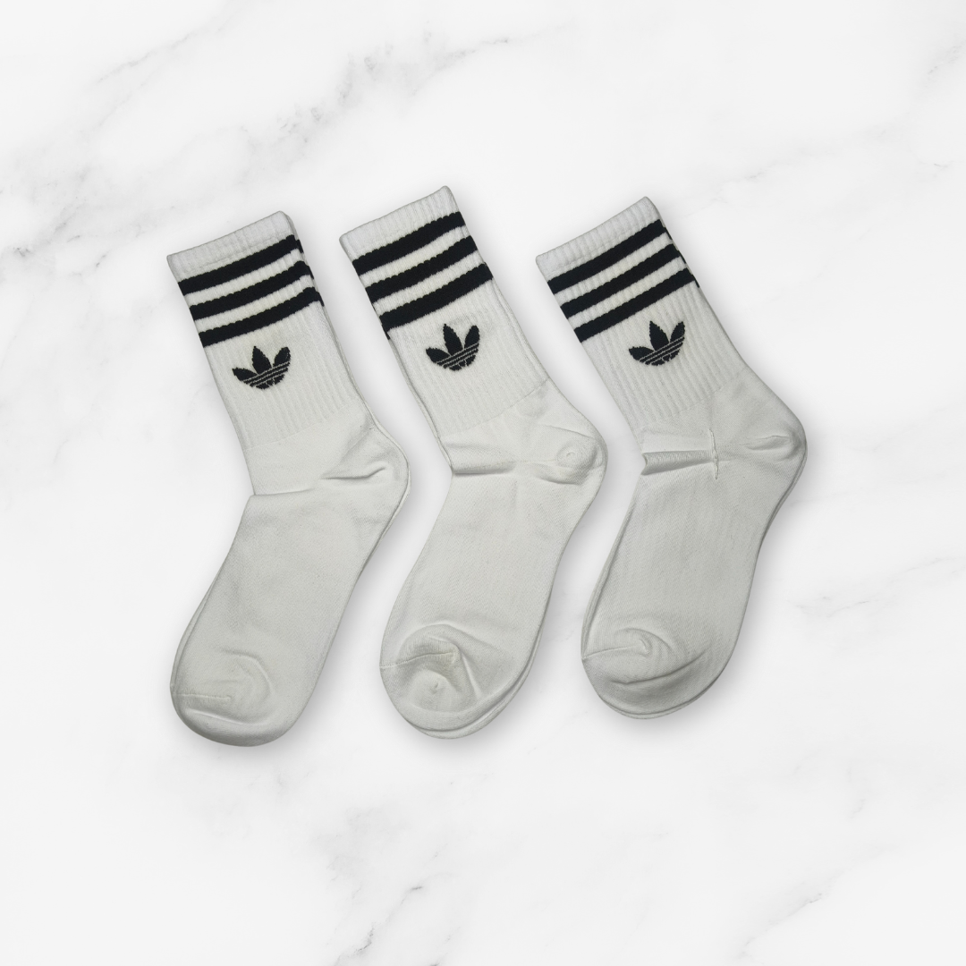 [10239] - 3 Pairs Men’s High-Cut Cotton Socks – Trendy, Breathable & Versatile _2