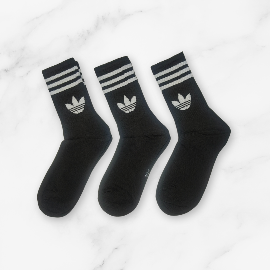[10239] - 3 Pairs Men’s High-Cut Cotton Socks – Trendy, Breathable & Versatile _3
