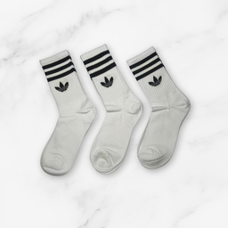 [10239] - 3 Pairs Men’s High-Cut Cotton Socks – Trendy, Breathable & Versatile 