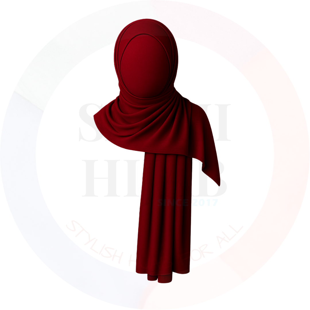 NInja Jersey shawl plain with inner hijab_4
