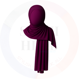 NInja Jersey shawl plain with inner hijab