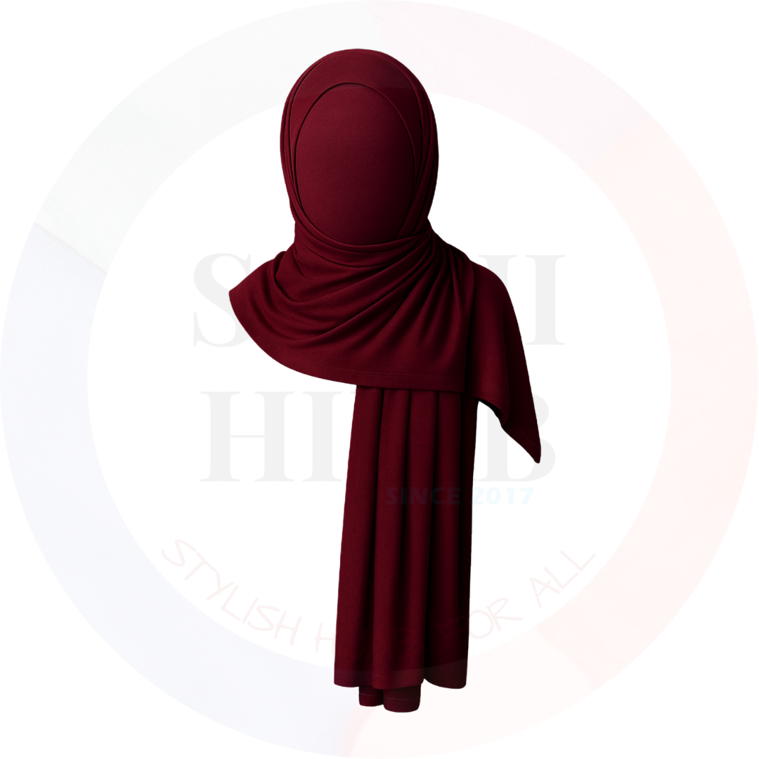 NInja Jersey shawl plain with inner hijab_6