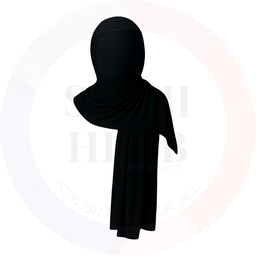 NInja Jersey shawl plain with inner hijab