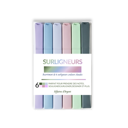 🎨 Boite de 6 surligneurs pastel