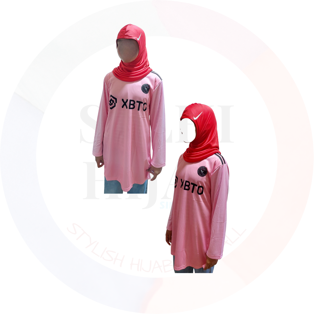 Muslima Jersey with red sports nike hijab_0