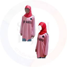 Muslima Jersey with red sports nike hijab