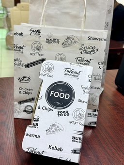 CATERING PLATTER BOXES  ( Top 7.8” x 5 , Base 5.8” x 4 Height 2.5”) “FOOD TO GO - WHITE / BLACK  WITHOUT WINDOW