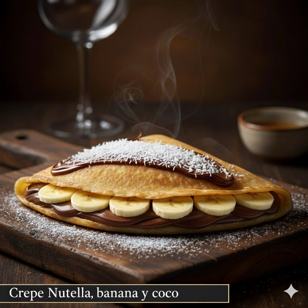 Crepe Nutella, banana y coco_0