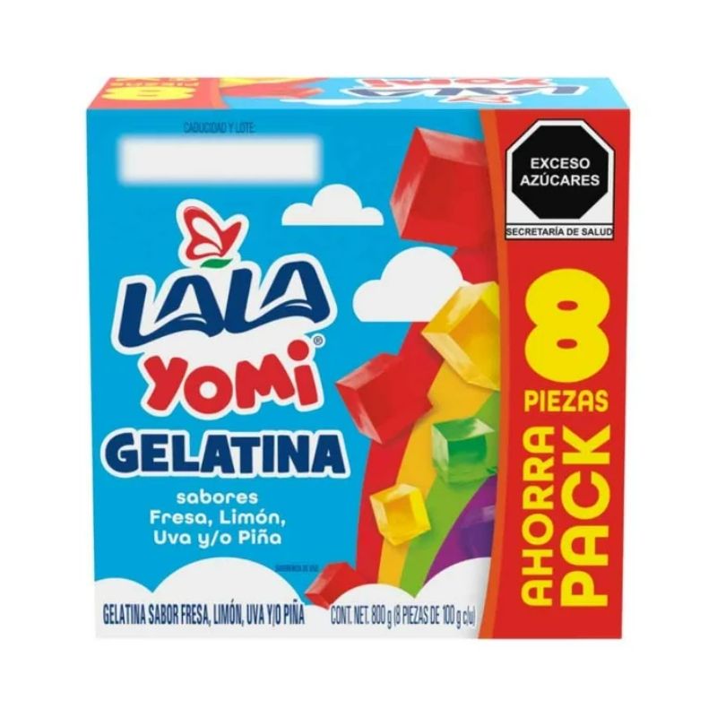Gelatina Lala Yomi Surtido con 8 piezas de 100g