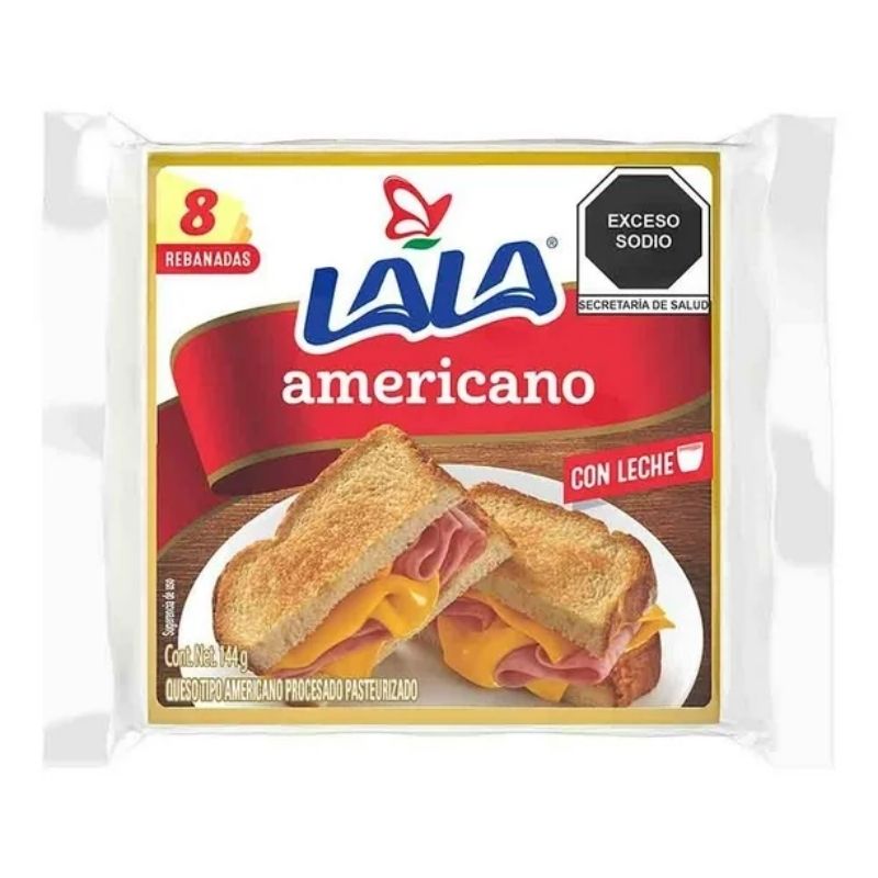 Queso Americano Lala 144g 8 rebanadas