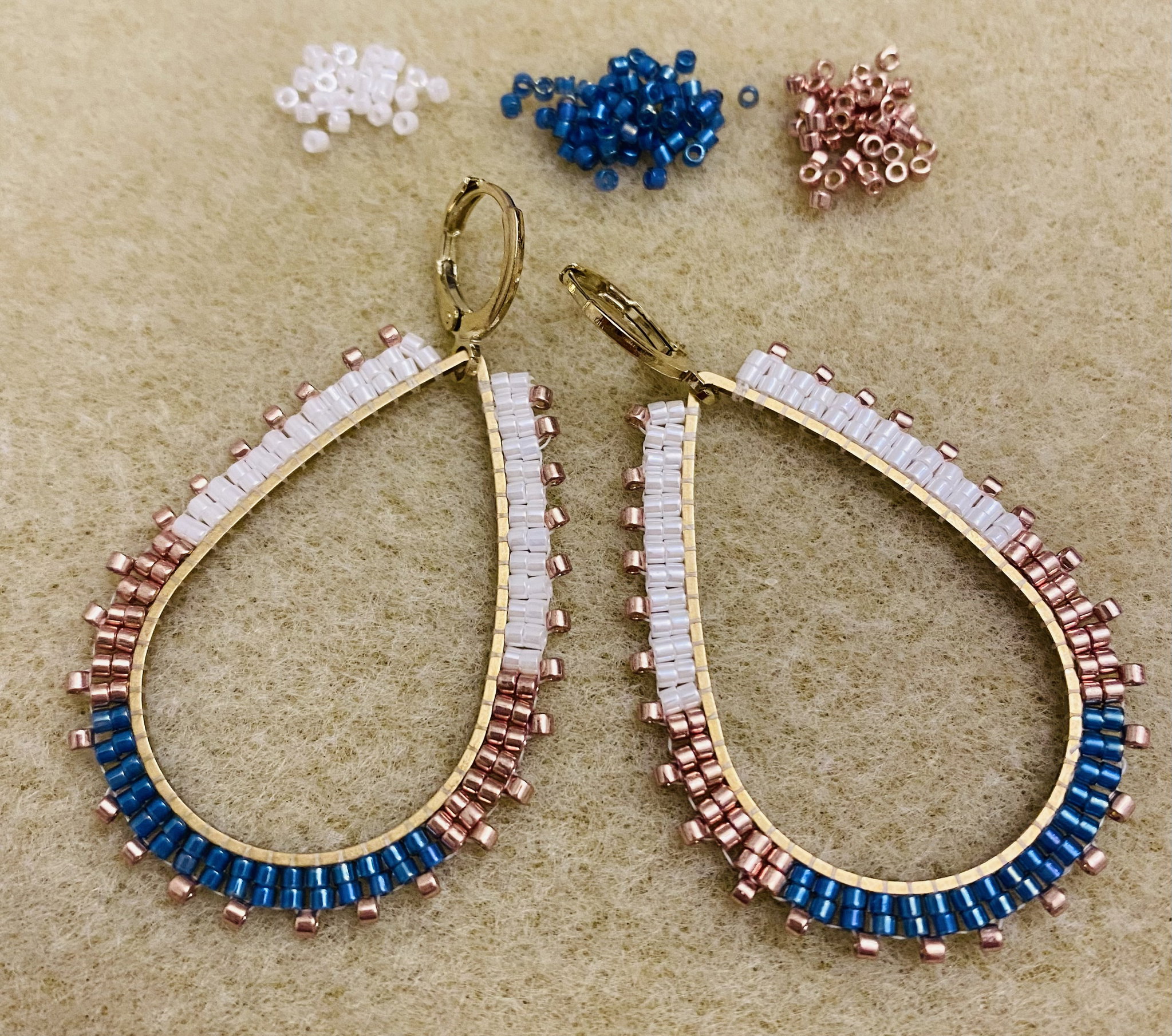 Gold Teardrop Earrings _1