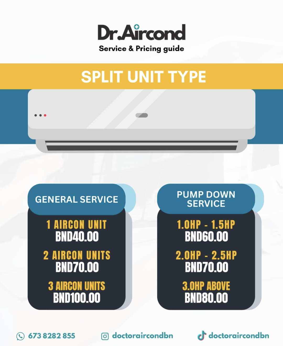 Aircond Servicing - Split Unit (Pumpdown Servicing)