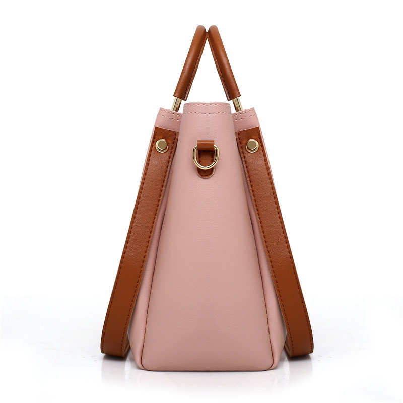 Ensemble de 4 sacs à main pour femme à la mode, en PU, avec fermeture à glissière et trois sangles, sac pour femme à prix avantageux_4