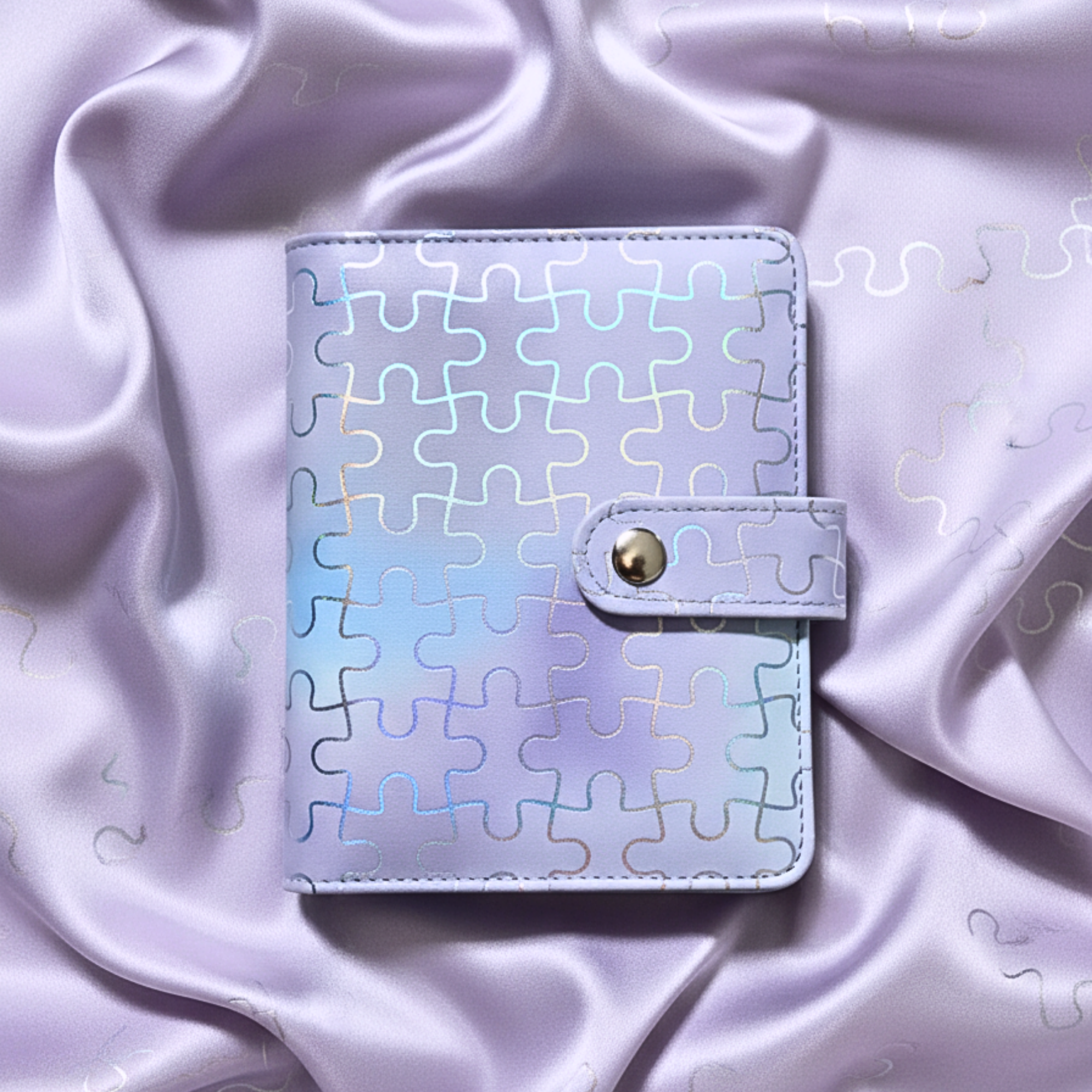 💜 Classeur A7 puzzle lavande holographique_1