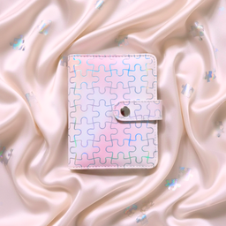 💖 Classeur A7 puzzle rose pastel holographique