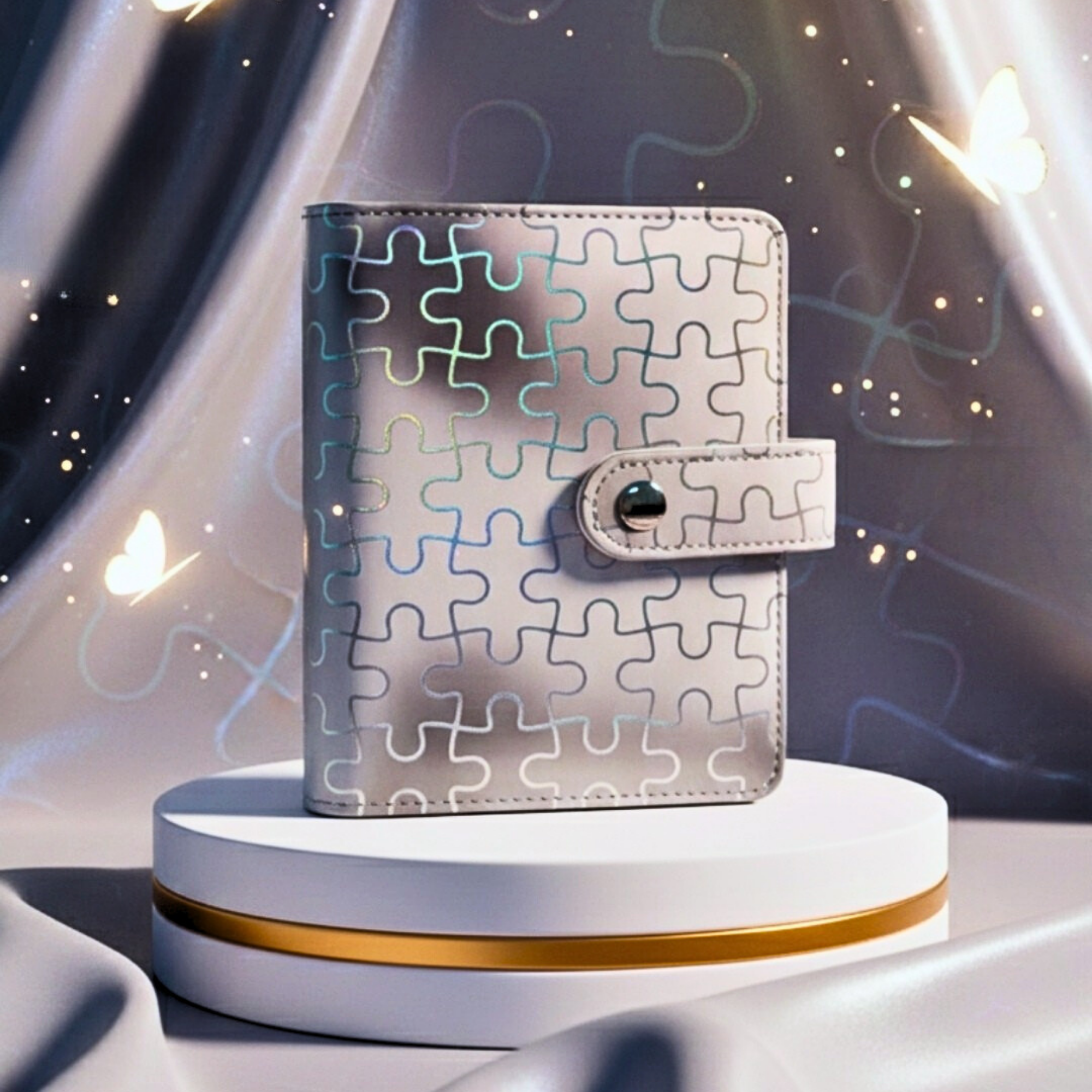 🖤 Classeur A7 puzzle gris holographique_0