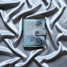 🖤 Classeur A7 puzzle gris holographique