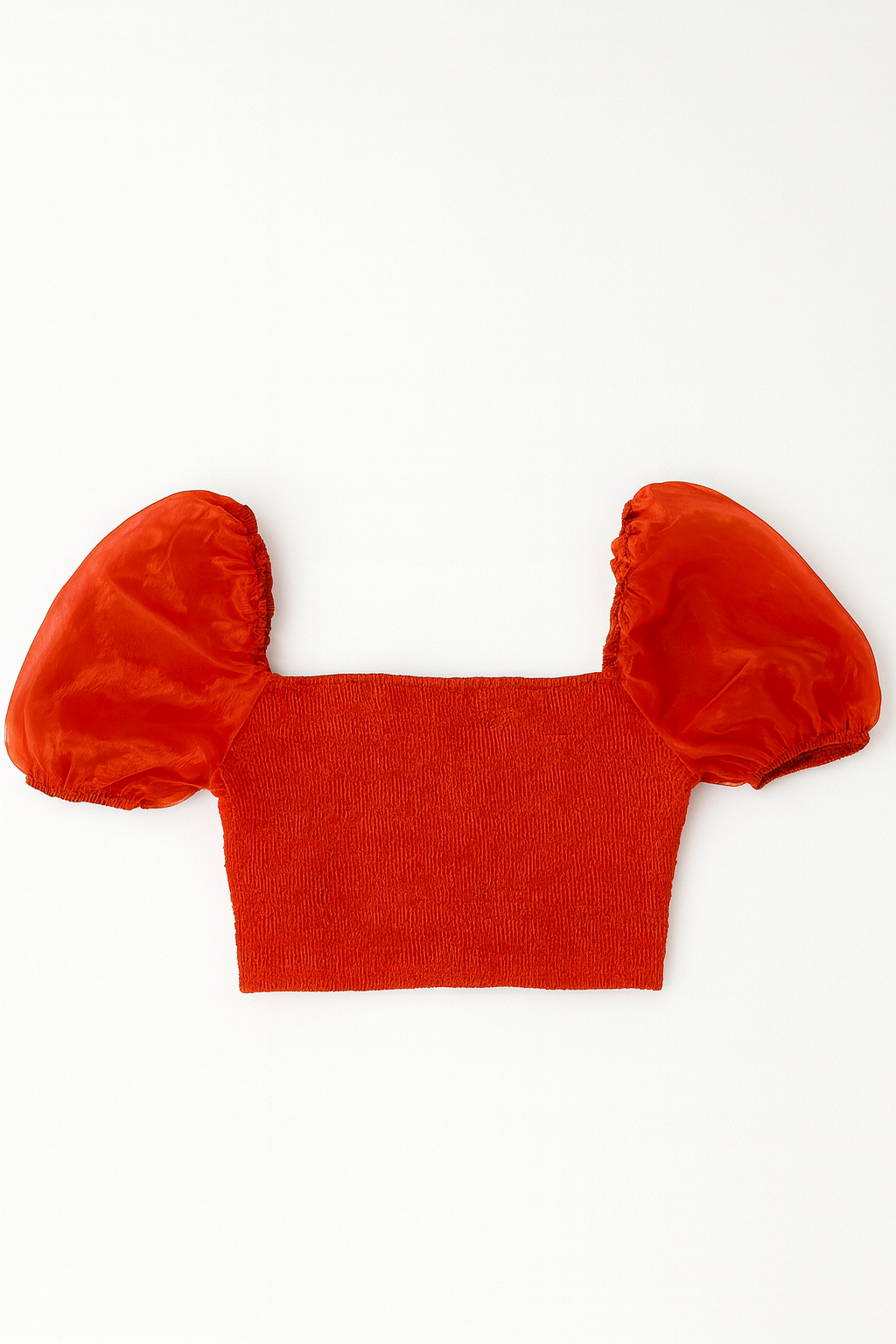 Top rojo con mangas abullonadas - Size S_0