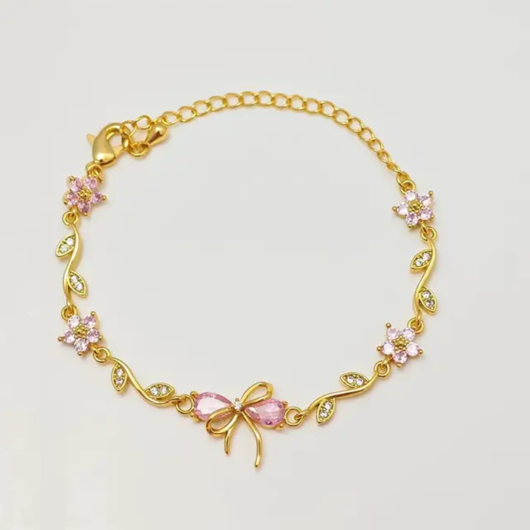 Pink Princess Bow Bracelet 