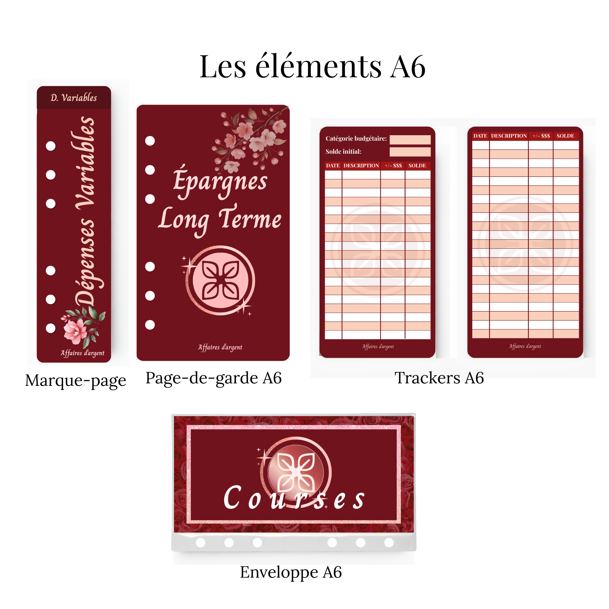 🔴 Collection Affaires d'Argent rouge sans fleur_1