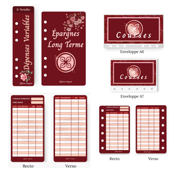 🔴 Collection Affaires d'Argent rouge sans fleur