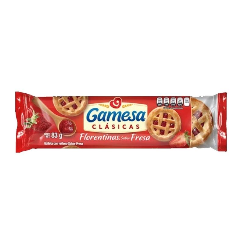 Galletas Florentinas Gamesa Sabor Fresa 110g