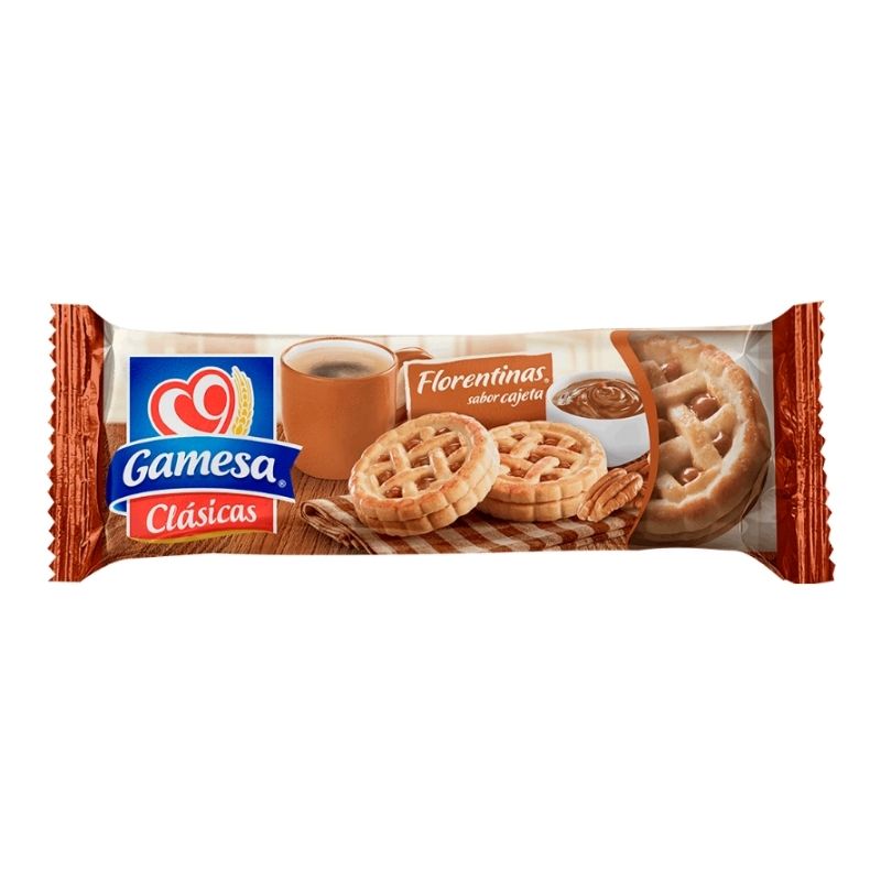 Galletas Florentinas Gamesa Sabor Cajeta 110g _0