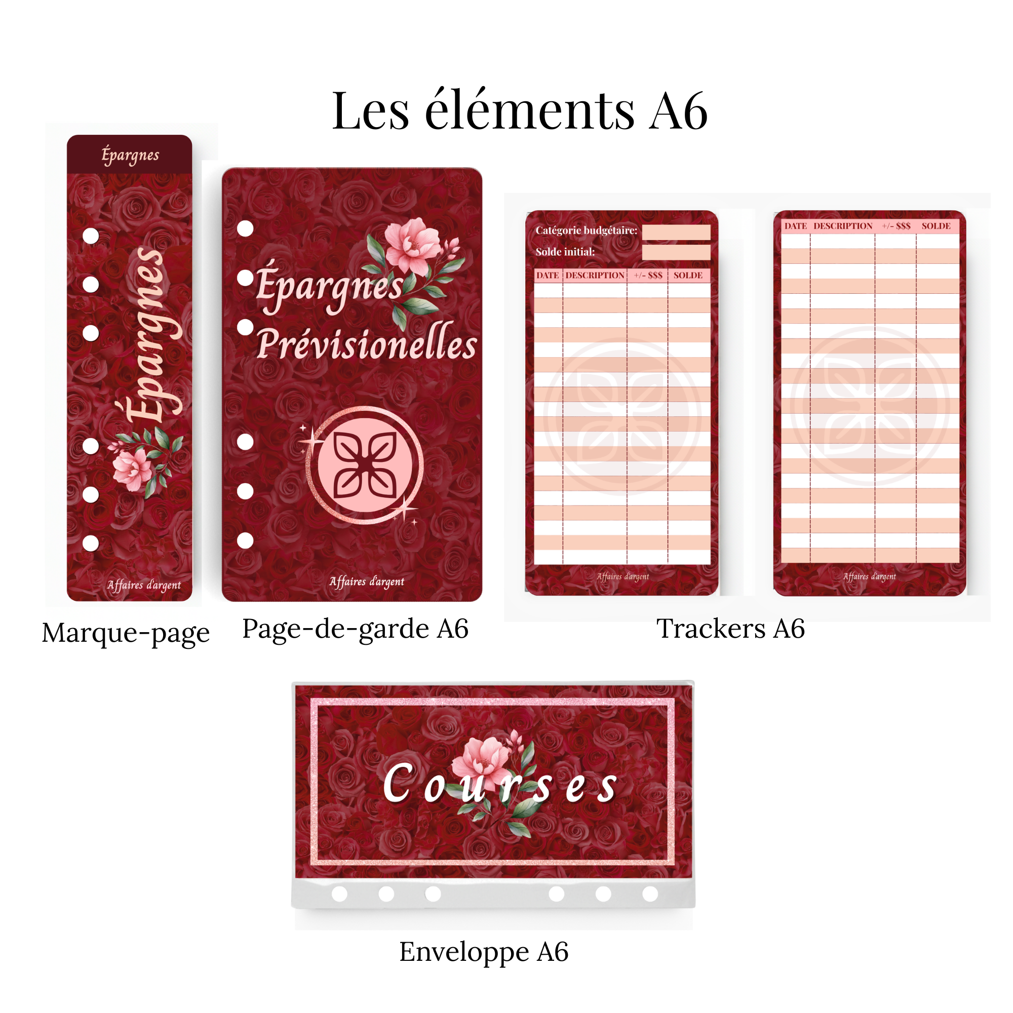 🌹 Collection Affaires d'Argent rouge fleur _1
