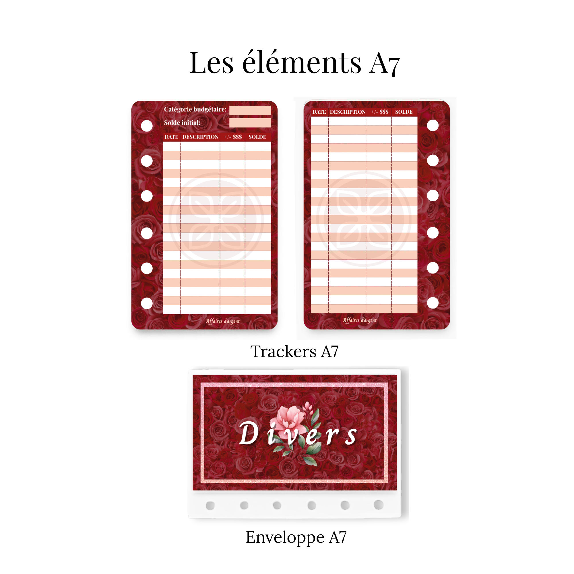 🌹 Collection Affaires d'Argent rouge fleur _2