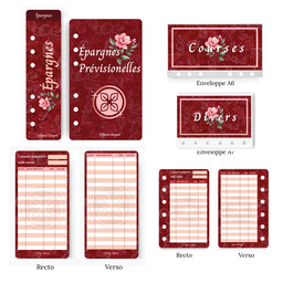 🌹 Collection Affaires d'Argent rouge fleur 