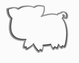 Pig outline Cookie Cutter     