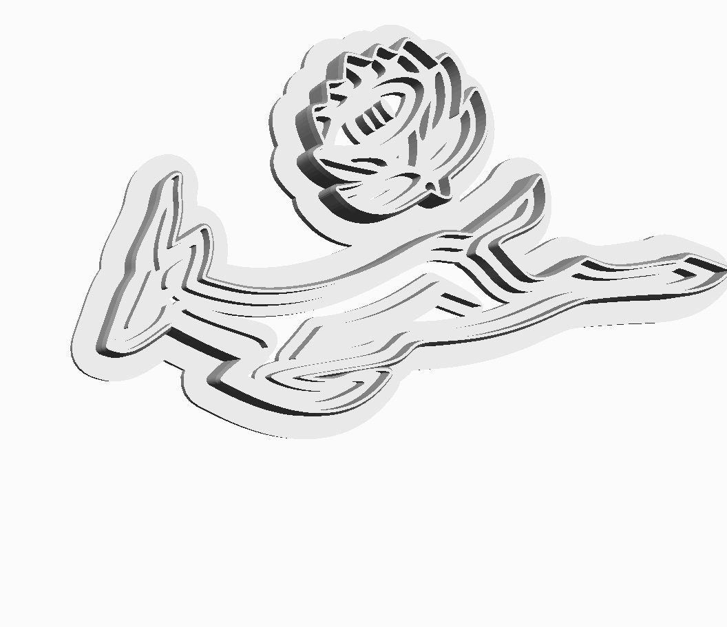 Springbok en Protea with detail Cookie Cutter_0
