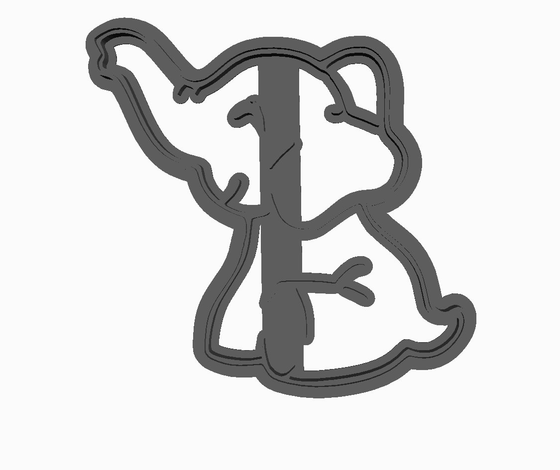 Baby Elephant outline Cookie Cutter        _0