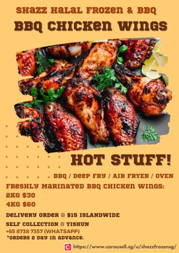 Freshly Marinated BBQ Wings 2Kg